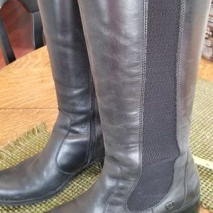 Born Black Leather Tall Boot size 8-1/2.